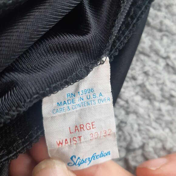 Vintage Sliperfection Black Half Slip Lace Trim bow Accent Size Large 24" - Picture 5 of 6